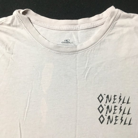 Oneill Shirt EX LARGE Beige Graphic Casual Outdoor Surfing Beach distresed - Picture 1 of 9